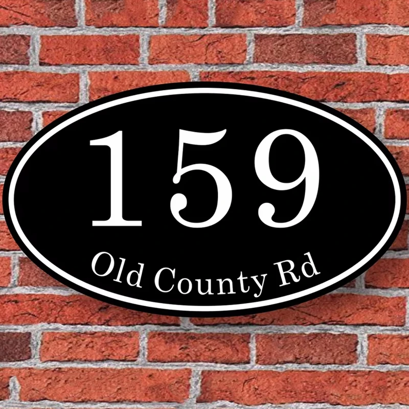 

Custom Address Sign Acrylic Oval House Numbers Plate Personalized House Number Sign Address Plaque Housewarming Home Number Gift