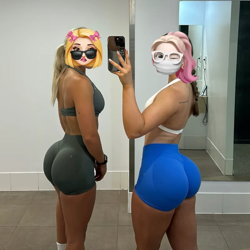 DF Impact Shorts 4.5" With logo Yoga Shorts Gym Short Low Ribbed Band Workout Scrunch Butt Women Fitness Sports Running Short image 2