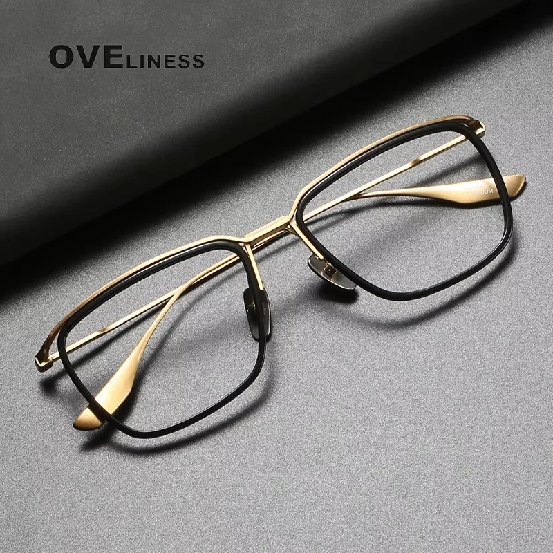 

Pure Titanium Glasses Frame Men 2025 Prescription Eye Glasses for Men Square Eyeglasses Myopia Optical Frame Eyewear Spectacles