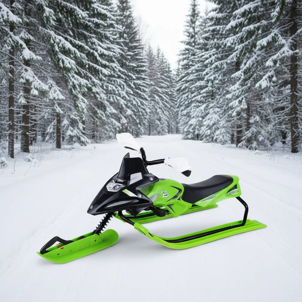 100cm Foldable Inflatable Snow Tube with Hard Bottom, Safe Snow Sled with Protective Cover