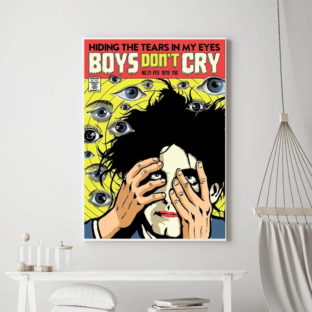 Vintage The Cure Rock Band Poster Prints Poster Wall Painting Bedroom Living Room Wall Bar Restaurant Sticker Small