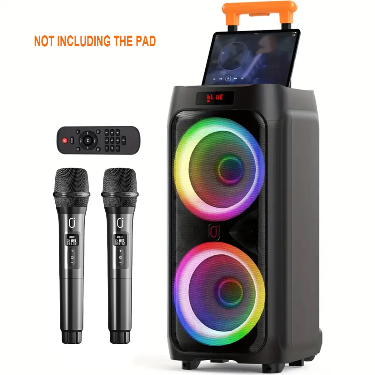 

Jyx T9 Kara Ok Machine with 2 Wireless Microphones, with Bt, Usb, Tf Card, Recording, with Tws, with Reverb for Adults and Kidsren, Large Party Pa System with Disco Lights, Suitable for Party, Stage Subwoofer, All Your Best Gifts