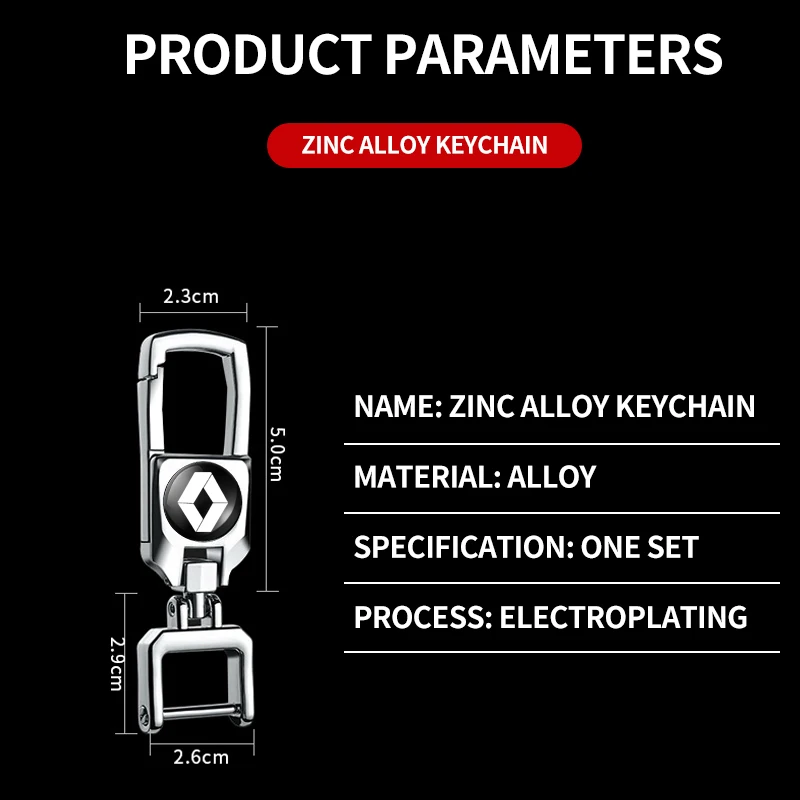 1pcs Metal Car Keychain Keyring Key Accessories For Renault Chevrolet MINI Alfa Romeo Jaguar Ford JEEP Acura Mitsubishi Volvo view 2