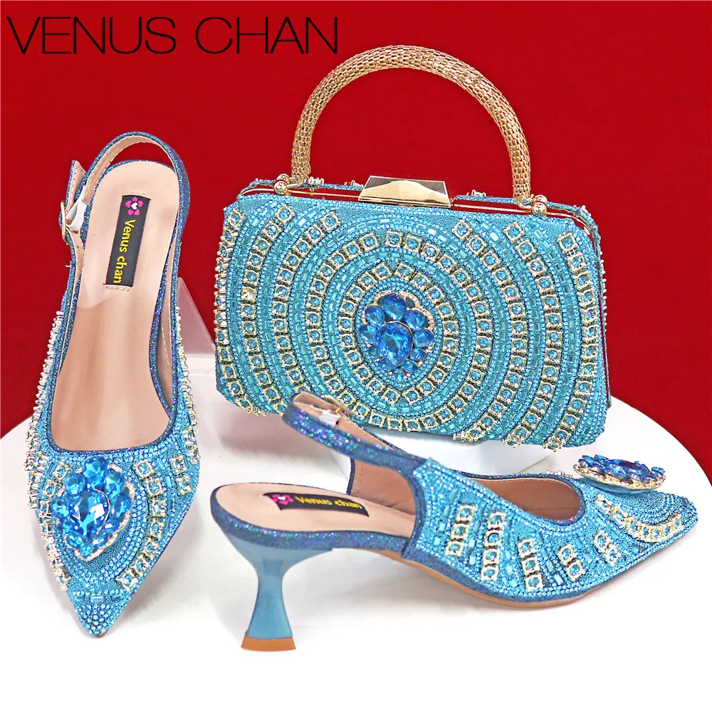 

Nigerian Elegant Women's Shoes and Bag Medium Heel Comfortable Shoes with Stylish Bag Suitable for Banquets or Weddings