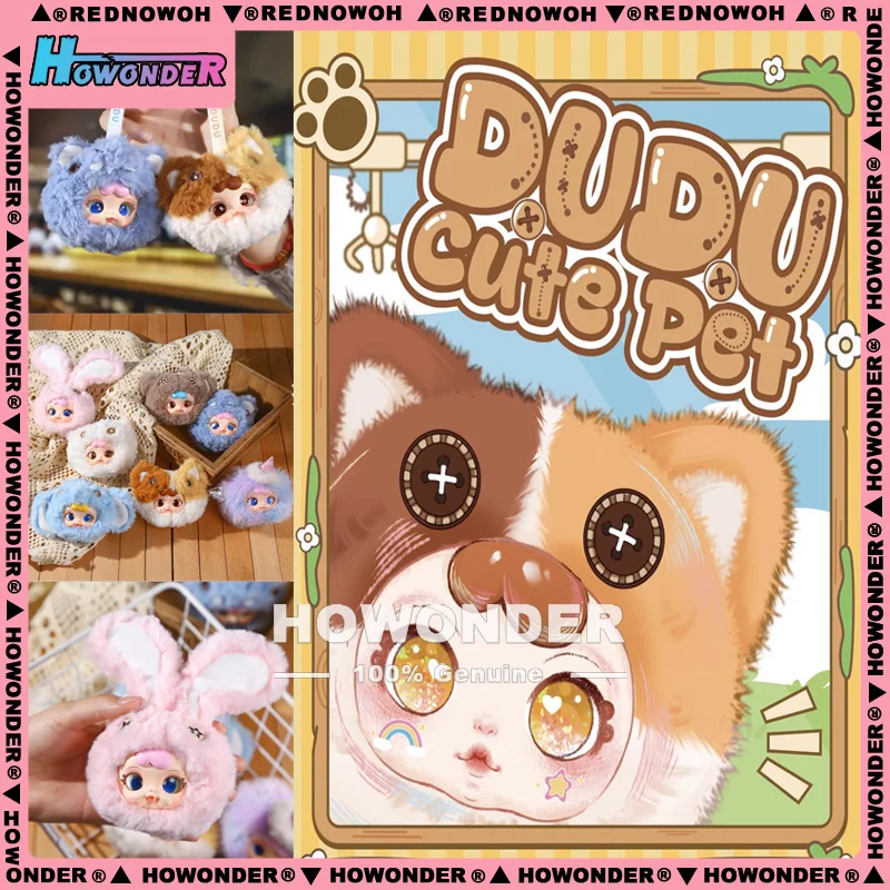

Cute Animal Figurine Keychain Bag Charm Dudu Plush Toy Blind Box Trendy Gift For Girls Collectible Toys Soft Vinyl Collectables