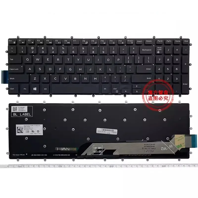 New US Keyboard for DELL Inspiron 3780 3781 3782 3583 3585 3590 3593 3595 P75F Keyboard Backlight