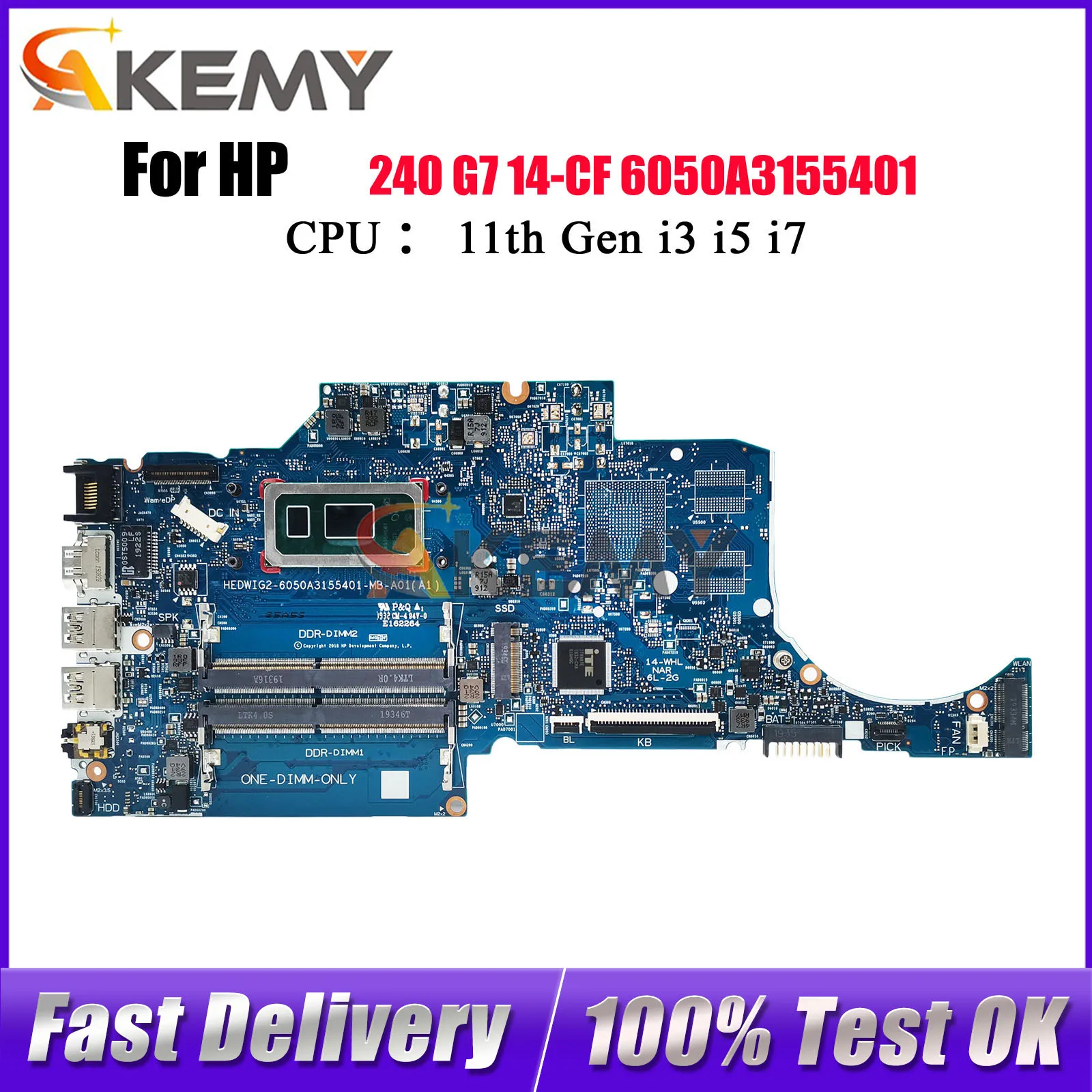 

6050A3155401 для HP Pavilion 240 G7 14-CF, материнская плата для ноутбука L83332-601 L83332-501 с процессором 5405U DDR4, 100% полностью протестировано