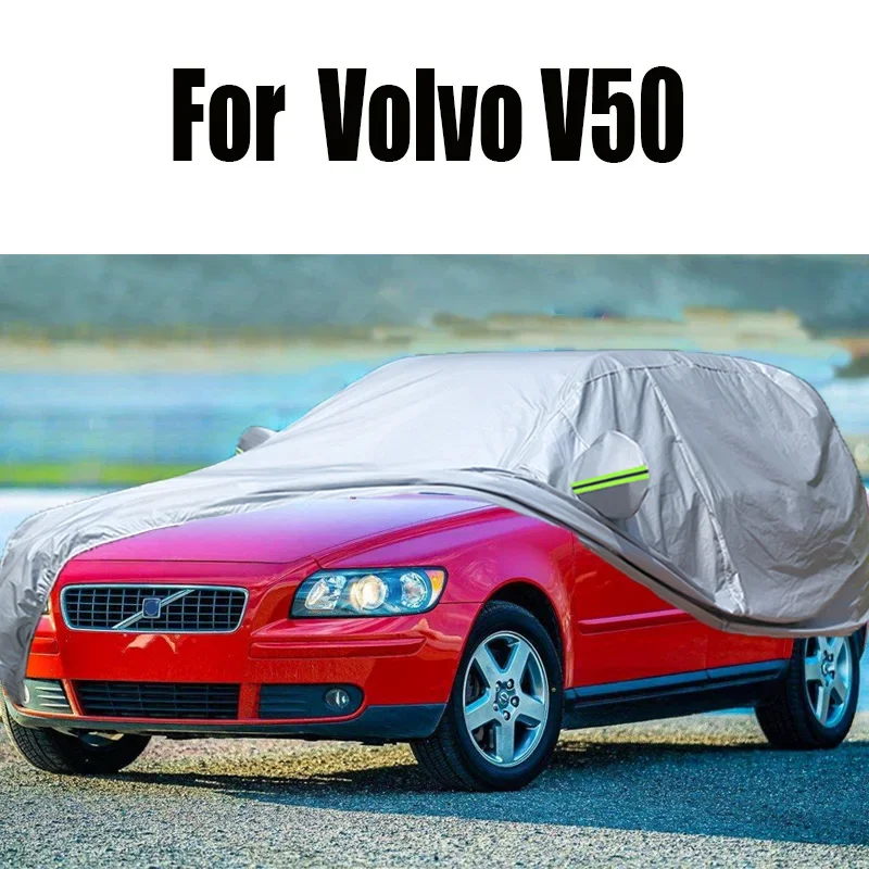 Outdoor Car Cover For Volvo V50 Waterproof Sun Shade Anti-UV Rain Snow Dust Prevent Auto Cover