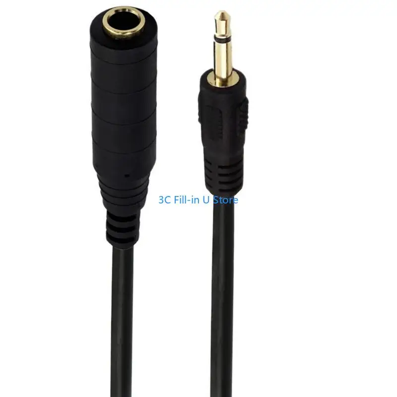 Kabel Ekstensi G8TA 6.35mm betina ke 3.5mm pria mono/stereo adaptor adaptor 1/4 "betina hingga 1/8" saluran kabel
