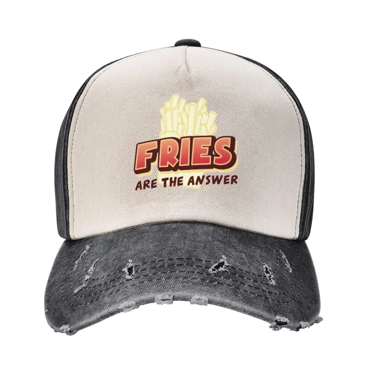 fries are the answer- Funny french fries lover quotes Baseball Cap western Hat Golf Hat Man Hats Woman Men's