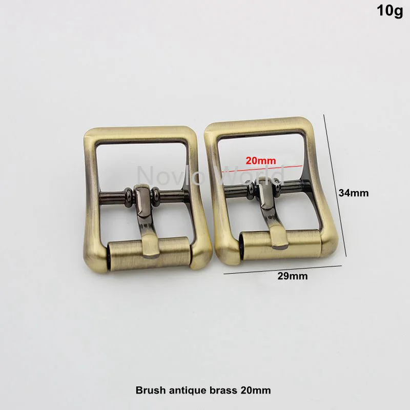 10-50pcs 5colors 20mm 23mm polished alloy pin buckle for purse backpack straps adjusted buckles handbag hardware