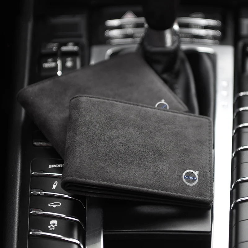 

Car Driver License Wallet Holder Business Card Cover Purse Bag for Volvo XC60 S90 XC90 S60 XC40 V60 V90 S40 Volvo EX30 C40 C70