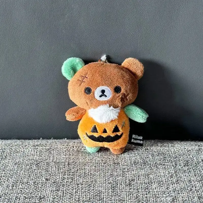 New 5-8CM Halloween Pumpkin Vampire Rilakkumas Pendant Plush Doll Mummy Pudding Table Lamp Bear Keychain Bag Decor Toy Kid Gift