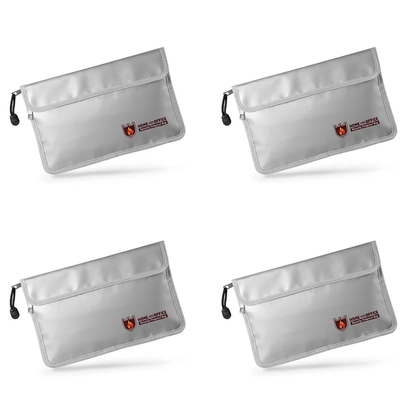

GO-4X Fireproof Document Bag,Waterproof And Fireproof Money Bag With Zipper,Fireproof Safe Storage Pouch For Passport Ect.