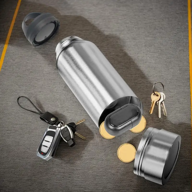 Segreto nascosto sicuro bottiglia d'acqua in acciaio salvadanaio segreto stash spot può scomparto portaoggetti nascosto per carte chiavi contanti