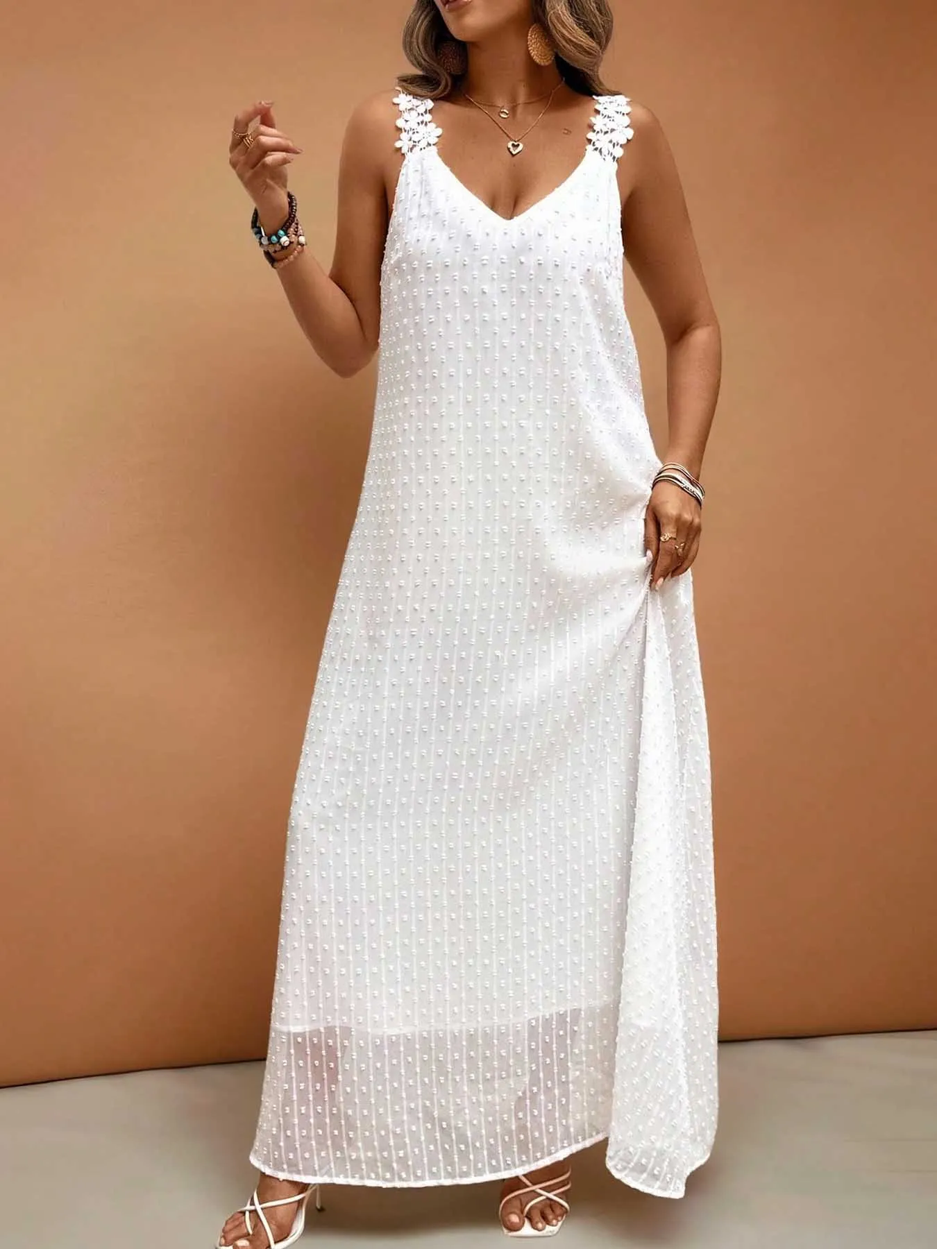 

Plus Size Elegant Dress for Spring & Fall, Fitted Woven Fabric, Stylish for Curvy Women, Versatile and Comfortable