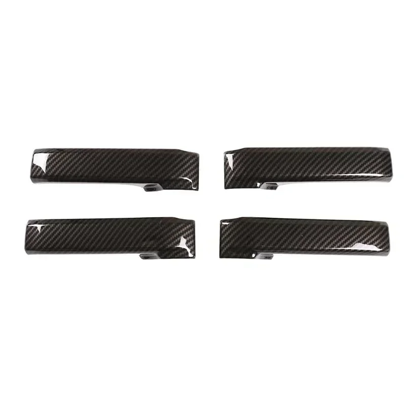 ABS Carbon Style Interior Door Grab Handle Trim Accessories Cover For Toyota Land Cruiser 200 LC200 2008-2021