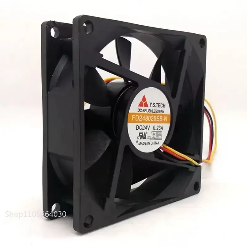 LY For FD248025EB-N 80mm 8025 DC 24V Dual Ball Speed Measurement Silent Fan 8cm Converter Radiator Fan