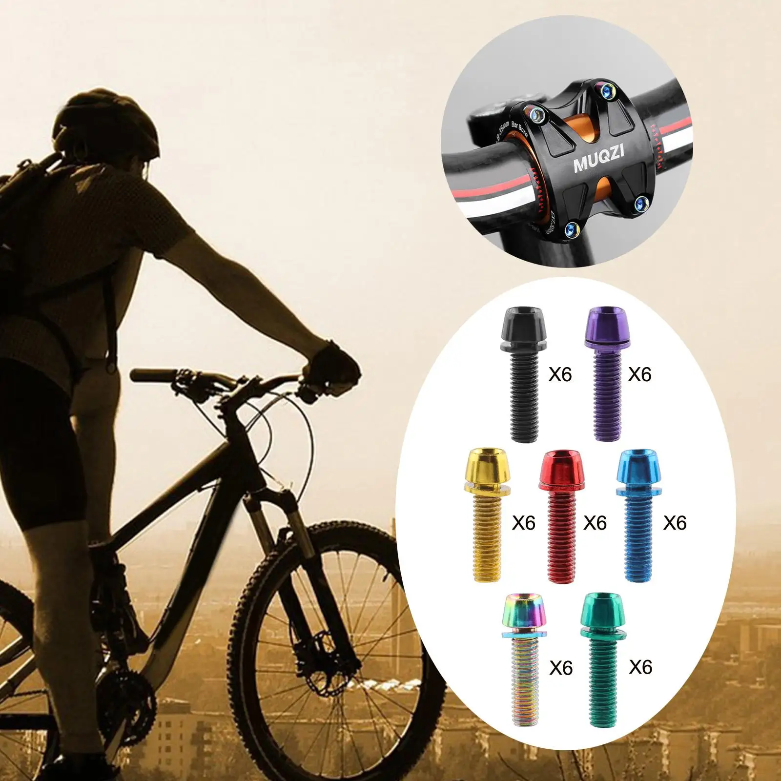 

High Performance Bicycle Stem Screws M5 Kit Titanium Bolts for Mountain Road Bike Handlebar Parts