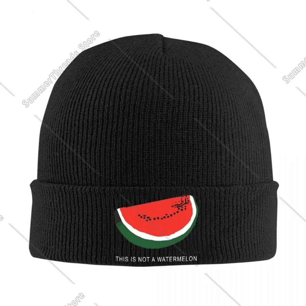 

This Is Not A Watermelon Bonnet Hats Arabic Calligraphy Beanie Hats Custom Knitting Hat Autumn Unisex Adult Outdoor Warm Cap