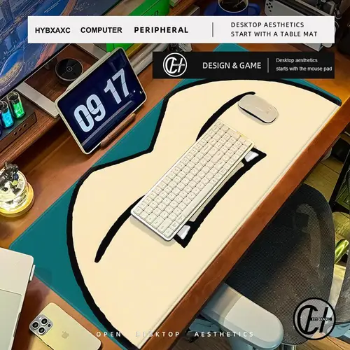 Imagen 2 del producto Snorlax-alfombrilla de ratón con impresión HD para Gamers de ordenador, almohadilla de ratón antideslizante con borde de bloqueo, teclado de PC, almohadilla de escritorio, XXL90x40cm