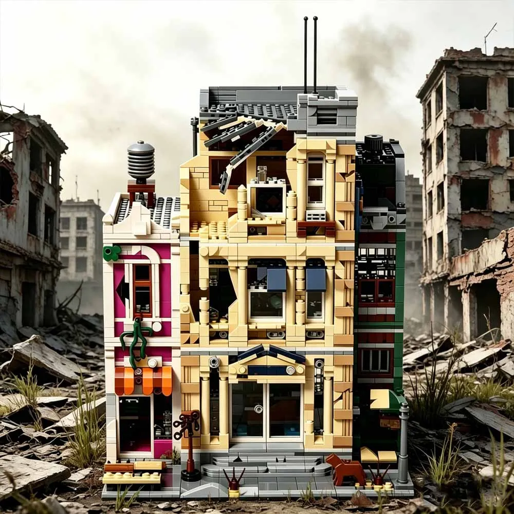 Creative Doomsday Police Station Modular Buildings Blocks MOC City Street View Architecture Brick Model Kit Adults 2689PCS Gift