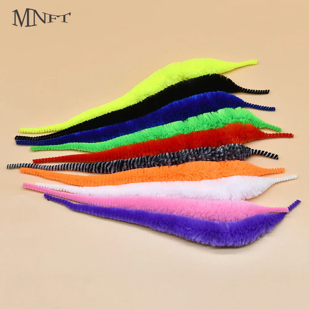 MNFT 10 Pcs 9.05 Inch Fly Tying Saltwater Tarpon Striper Pike Musky Tail Chenille Mangum Dragon Tails Fly Tying Material