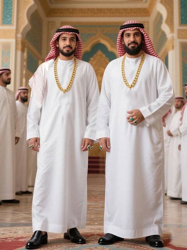 زي عباءة عربية لحفلات الهالوين، زي مضحك لأعياد الميلاد والتجمعات، زي شخصية ثرية بأسلوب الشرق الأوسط ودبي، ملابس للمهرجانات