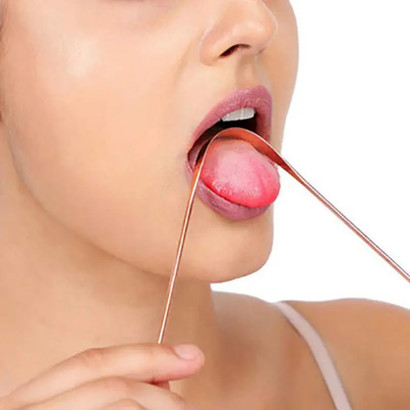Metal Tongue Scraper Cleaner Oral Care Tongue Cleaning Tool For Men/Women Replace Tongue Toothbrush