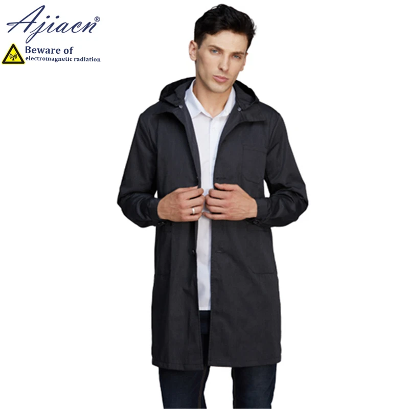 Genuine anti-radiation hooded overcoat Mobile phone, computer, WIFI, microwave Electromagnetic radiation shielding clothes