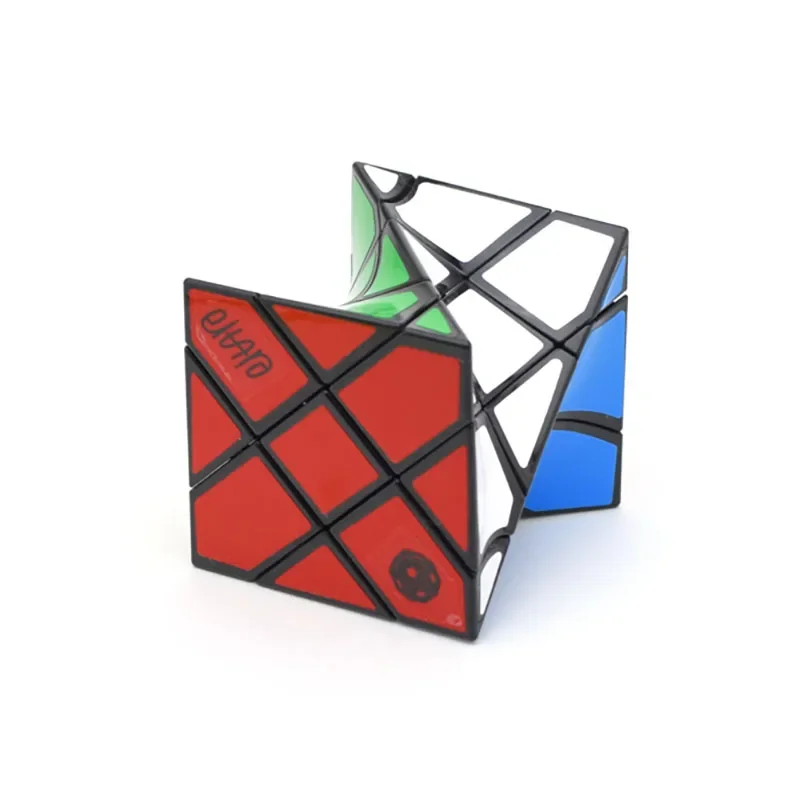 Limited Edition Fisher Magic Cube Twist Puzzle Toy Calvin's Puzzle Twist Shifting Edge 3x3 Cube Black and White Blue DNA  6-12y