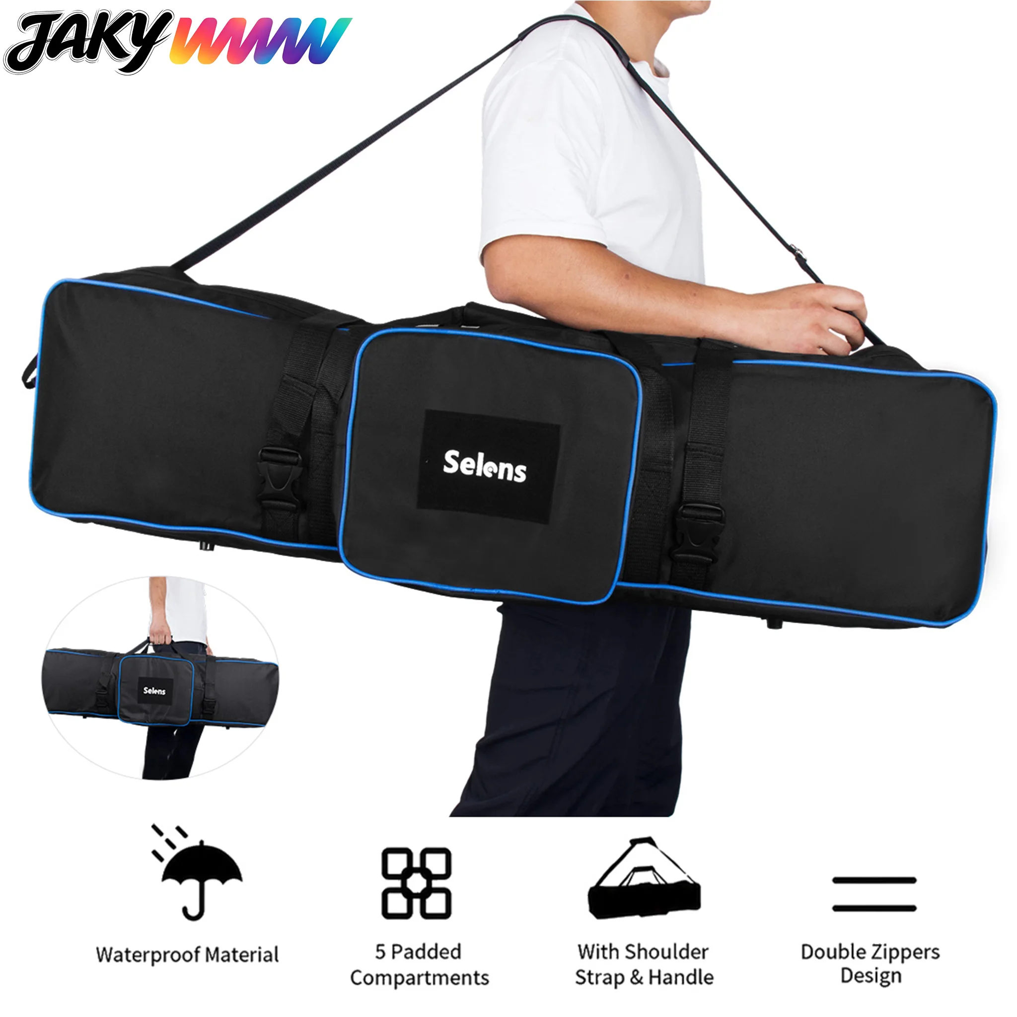 105cm Photography Light Stand Bag Waterproof Padded Tripod Carry Bag with Dual Zippers Studio Umbrella Photo Shooting Accessorie
