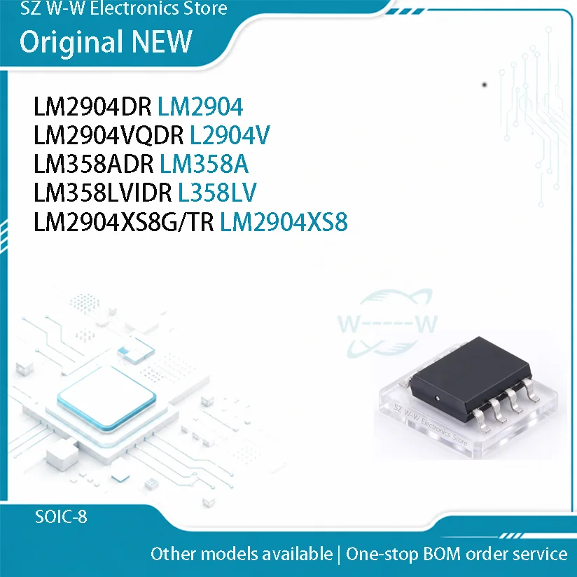 (10-100PCS) LM2904DR LM2904 LM2904VQDR L2904V LM358ADR LM358A LM358LVIDR L358LV LM2904XS8G/TR LM2904XS8 LM2904V NEW IC LM358LV