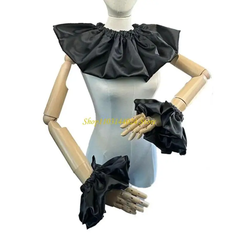 n5ke-feminine-false-neckline-accessory-soft-polyester-gothic-trimmed-outfit-enhancer