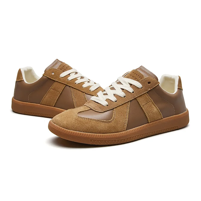Herren Retro Wildleder Freizeitschuhe Schnürschuhe Flache Skateschuhe Bequeme Rutschfeste Sportschuhe für Männer – Detail 6