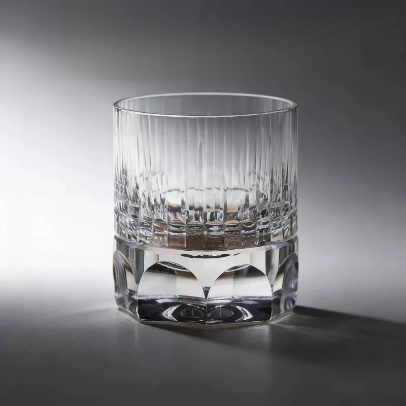 Dropshipping Luxury Hand Cut Transparent Glass Crystal Cup Drinking Glassware For Party Wedding Hotel Use 220ml