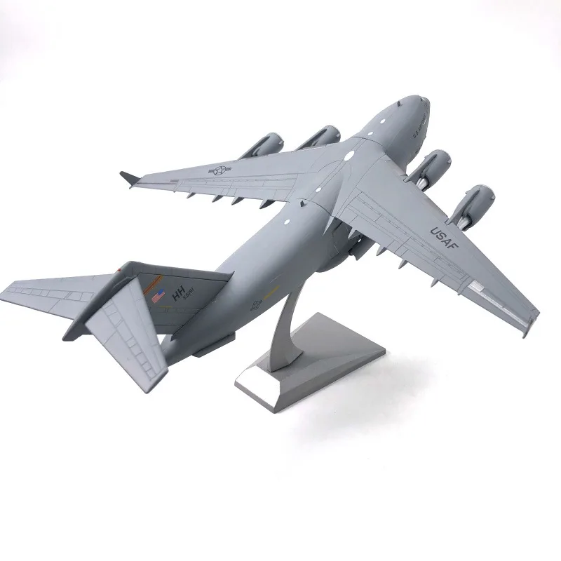 US Airplane C-17 1/200 Scale Model Transport Aircraft Jet United States Resembling Alloy With Landing Gear Metal Fighter Display