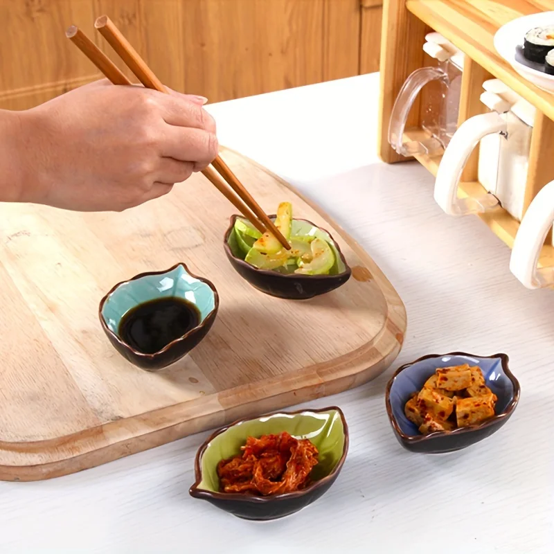 

Japanese Style Ceramic Soy Sauce Dish Set Creative Small Plates for Home Dining Condiment Dishes