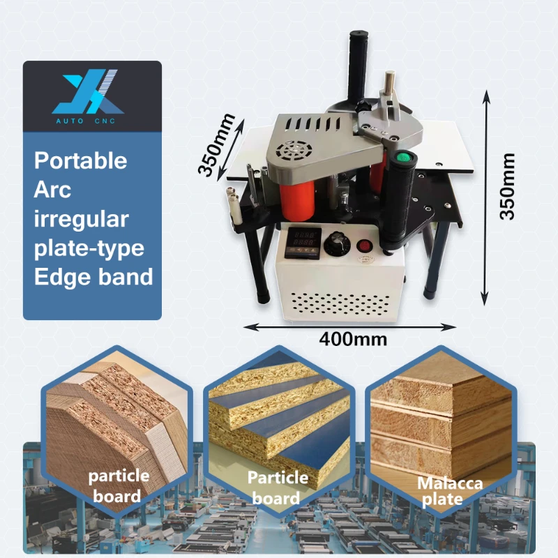 Small automatic wood door edge band marking banding bander curve portable edge lipping machine