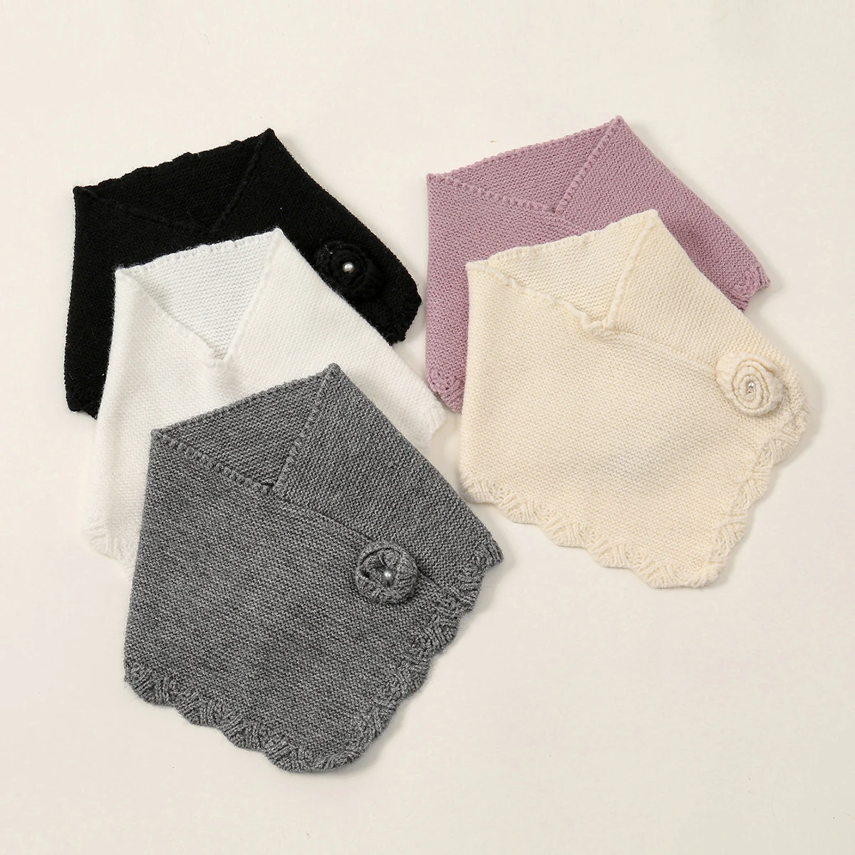 女性用ぬいぐるみリングスカーフ、ニットフルフェイスマスク、snoood、ネックスカーフ、厚手のカシミアスカーフ、allmatchマフラーニ、暖かい冬