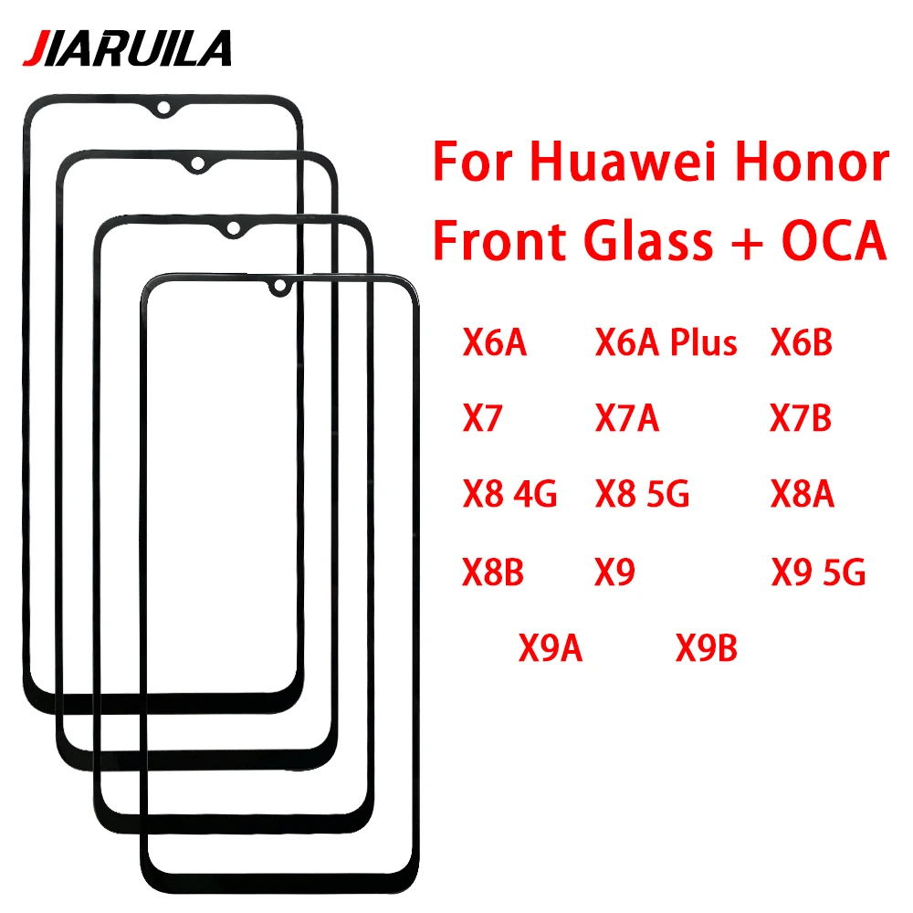 NEW Front Screen Outer GLASS LCD Lens + OCA Touch Panel For Huawei Honor X6B X7 X7A X7B X8A X8B X9A X9B X9 X8 4G 5G X6A Plus image 3