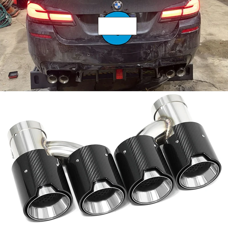 Auspuff Endrohr Spitze Für BMW 535i F10 F11 Upgrade M5 Look Quad Endrohr Edelstahl Schalldämpfer Abgasanlage Tipps Düse