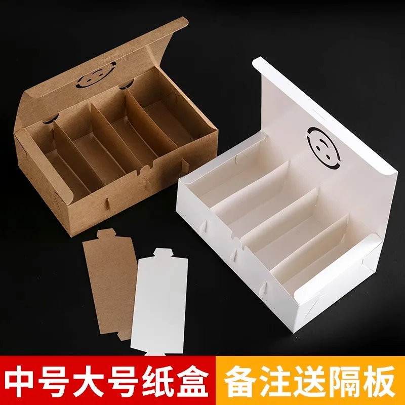 Customized. Kraft Paper Fried Chicken to-Go Box Snack Oil-Proof Takeaway Chicken Block Box Commercial Disposable Take-out Box in