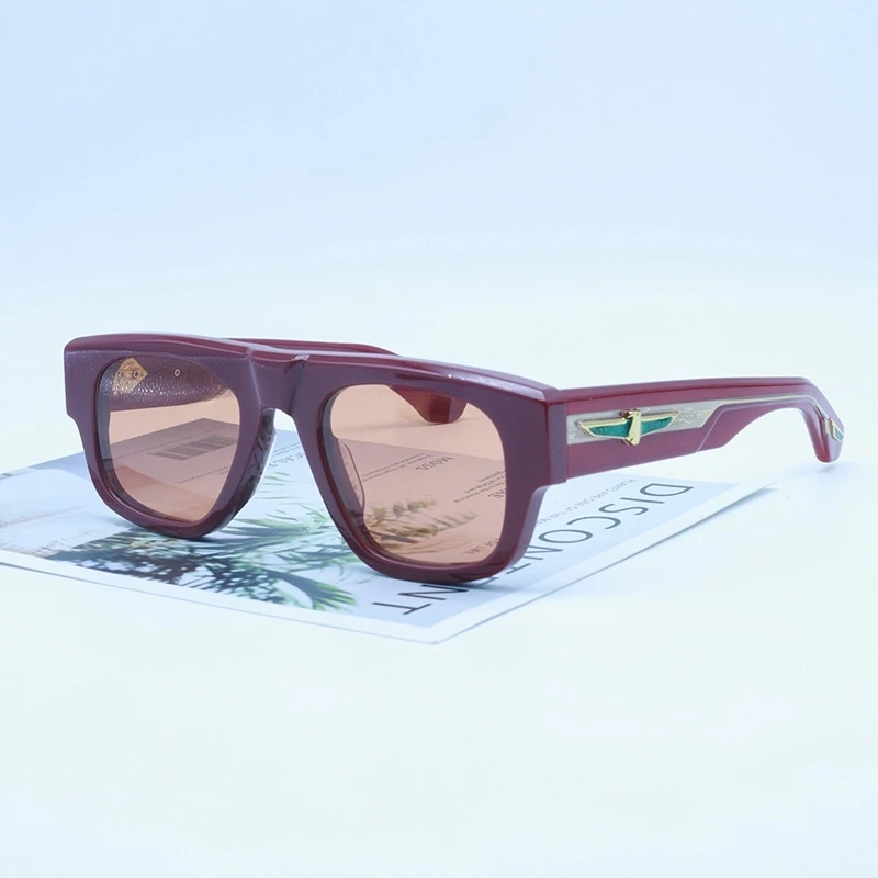 THUNDERCLOUD Sunglasses Thick Acetate Luxury Men Sunglasses Women Vintage Retro Outdoor Eyewear Shades for Sun with Case