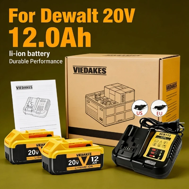 

for Dewalt original 20V rechargeable tool battery DCB200 DCB201 DCB206 8AH 10AH 12AH .For Dewalt 20V battery tool