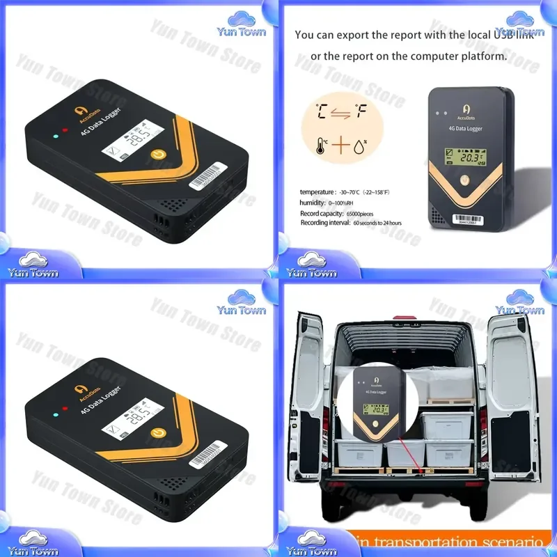 for Battery Rechargeable Cold Chain Monitoring Wireless Temperature Humidity Sensor Real Time Tracking for Logistics