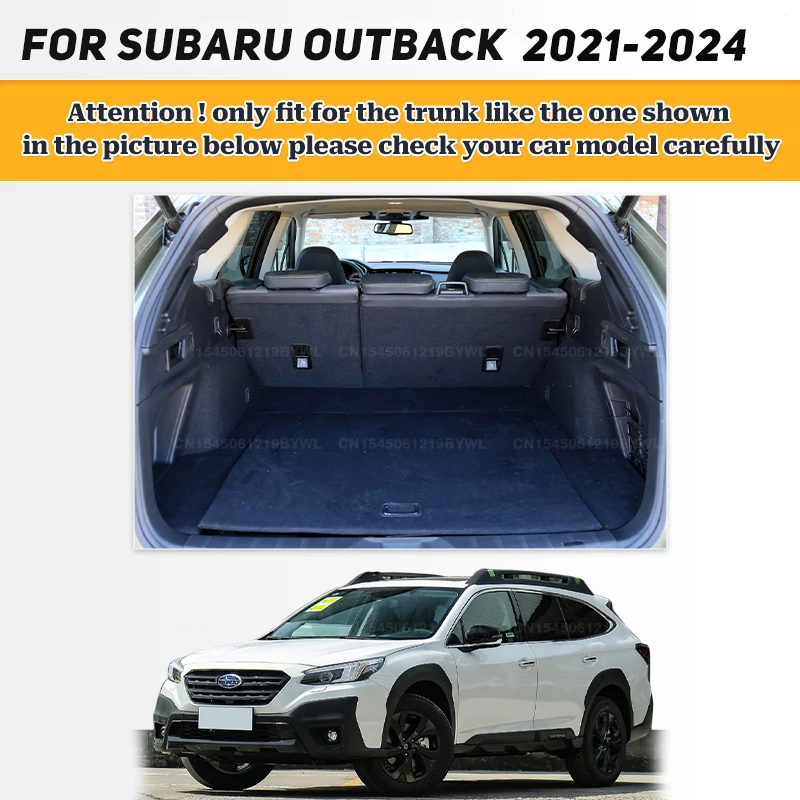 Cargo Liner For Subaru Outback 2021 2022 2023 2024 Car Trunk Mats Carpet With Backrest Protectors Cargo Mats Accessories
