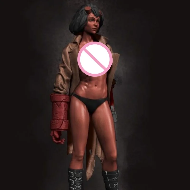 

Hellgirl Nsfw, полная смоляная фигурка, масштаб 1/24, 75 мм, сборные миниатюры, модельный комплект, в разобранном виде, неокрашенная диорама, игрушки