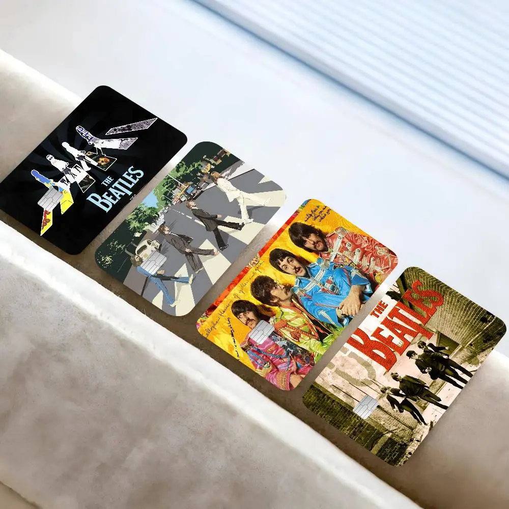 Famous Band The Rock B-Beatles Anime Cartoon Bear Skin Sticker Film Tape Case For Big Credit Debit Card Front Side