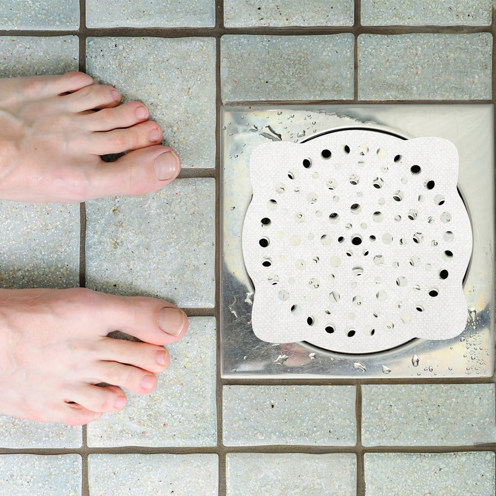 50pcs Disposable Floor Drain Stickers – Hair Filter, Anti-Clog Sink Drain Covers, Easy Stick & Remove, Eco-Friendly